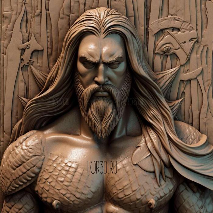 st Aquaman 3 stl model for CNC